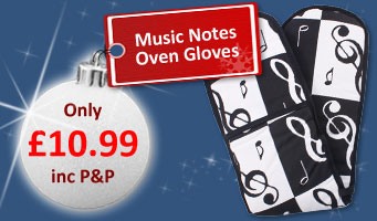 Music Notes Oven Gloves