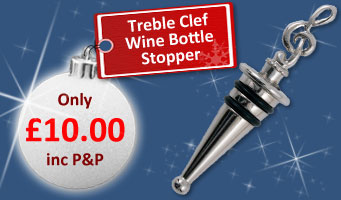 Treble Clef Wine Stopper