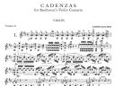 Cadenzas For Beethoven’s Violin Concerto, Op. 61 Violin Solo (International) additional images 1 2