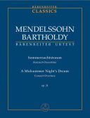 A Midsummer Nights Dream Concert Overture Op.21: Study Score (Barenreiter) additional images 1 1