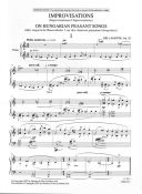 Improvisations On Hungarian Peasant Songs: Op20: Piano (B&H) additional images 1 2