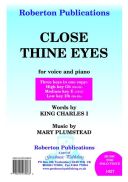 Close Thine Eyes:  Solo Voice: High/Medium Or Low additional images 1 1