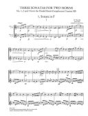 Three Sonatas For Horns Sonatas 1 2 & 3 (Kunzelmann) additional images 1 2