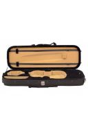 Oblong-shaped 4/4 Violin Case - Hidersine (black/beige) additional images 1 1
