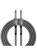 Kirlin Guitar Lead 3m/10f Fabric Straight Jacks additional images 1 1