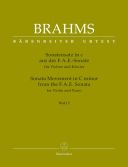 Sonata Movement  C Minor From The F-A-E Sonata: Violin & Piano  (Barenreiter) additional images 1 1