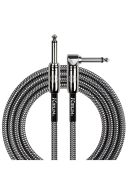 Kirlin Guitar Lead 3m/10f Fabric Straight To Angled Jacks additional images 1 1