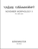 November Morphology II. : Cello: (Barenreiter) additional images 1 1
