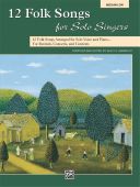 12 Folk Songs For Solo Singers: Medium Low Voice & Piano (Alfred) additional images 1 1