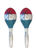 Wooden Maracas - Painted Beach Pattern additional images 1 1