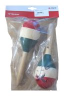 Wooden Maracas - Painted Beach Pattern additional images 1 2