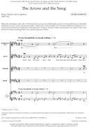 The Arrow And The Song For Alto Solo And SSATB Unaccompanied (OUP) additional images 1 2