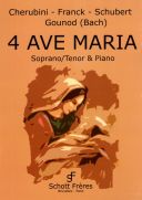 4 Famous Ave Maria (Cherubini Franck Schubert Bach/Gounod) Vocal & Piano additional images 1 1