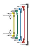 Lead: Cable: Chord Patch Lead: 15cm: Set Of 6 Coloured additional images 1 1