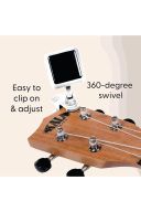 Kala Rechargeable Clip On Tuner Chromatic White additional images 1 2