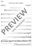 Gabrieli, Giovanni : Canzoni, per sonar a quattro - various instruments (SATB); basso continuo ad li additional images 1 2