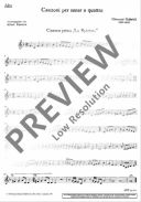Gabrieli, Giovanni : Canzoni, per sonar a quattro - various instruments (SATB); basso continuo ad li additional images 1 2