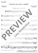 Gabrieli, Giovanni : Canzoni, per sonar a quattro - various instruments (SATB); basso continuo ad li additional images 1 2