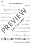Gabrieli, Giovanni : Canzoni, per sonar a quattro - various instruments (SATB); basso continuo ad li additional images 1 2