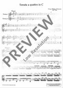 Telemann, Georg Philipp : Sonata a quattro in C, - 4 violins - Schott Digital additional images 1 2