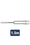 Audio Cable 1.5m  3.5mm To 2X RCA Phono additional images 1 2