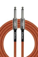 Kirlin Guitar Lead 3m/10f Fabric Orange Straight Jacks additional images 1 1