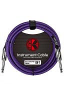 Kirlin Guitar Lead 3m/10f Fabric Purple Straight Jacks additional images 1 1
