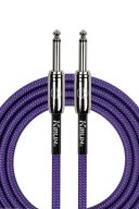 Kirlin Guitar Lead 3m/10f Fabric Purple Straight Jacks additional images 1 2