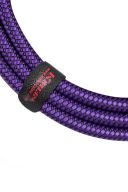 Kirlin Guitar Lead 6m/20f Fabric Purple Straight Jacks additional images 1 2