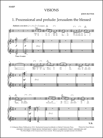 Rutter: Visions Harp Part  (OUP DIGITAL)