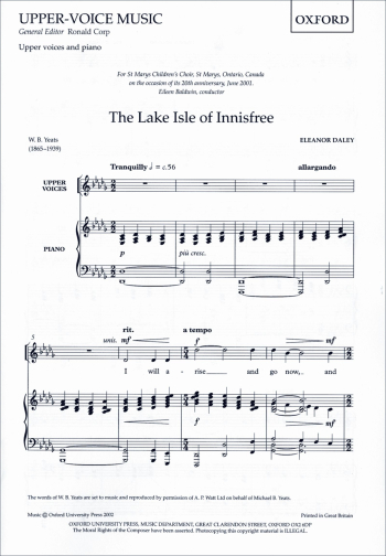 Daley: The Lake Isle Of Innisfree: Vocal SSA (OUP) Digital Edition