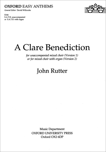 Rutter: A Clare Benediction: Vocal SATB (OUP) Digital Edition
