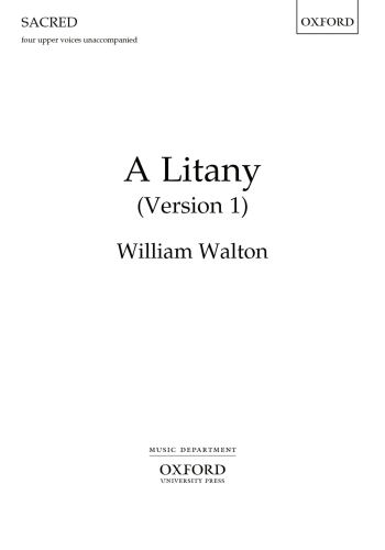 Walton: A Litany 4-Part SATB, Unaccompanied (OUP) Digital Edition