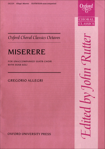 Allegri: Miserere: Vocal SATB  (OUP) Digital Edition