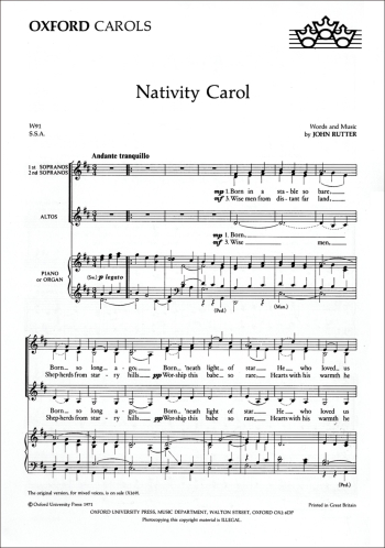 Rutter: Nativity Carol Vocal SSA (OUP) Digital Edition