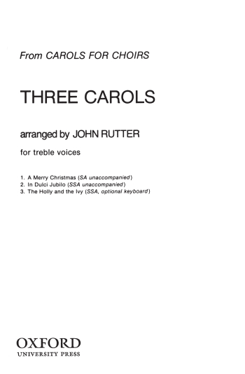 Rutter: Three Carols for SS and SSA unaccompanied (OUP) Digital Edition