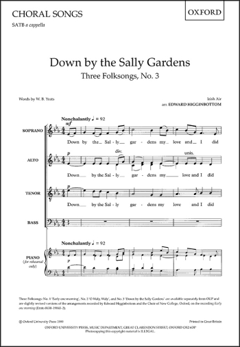 Higginbottom: Down By The Sally Gardens: Vocal SATB  (OUP DIGITAL)