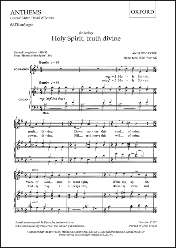 Carter: Holy Spirit, Truth Devine: Vocal SATB  (OUP DIGITAL)