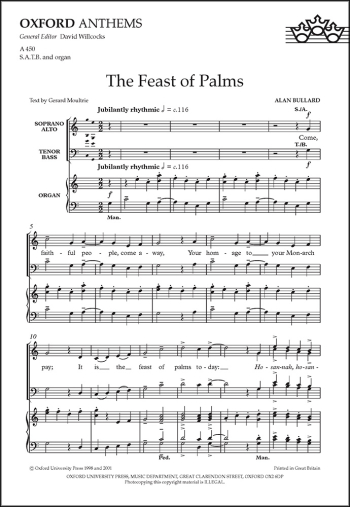 Bullard: The Feast of Palms for SATB and organ (OUP) Digital Edition