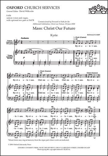 Corp: Mass: Christ our future This Mass setting for unison voices and organ (OUP DIGITAL)