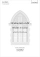 de Lassus: Oculus non vidit DSM for SA unaccompanied. (OUP) Digital Edition