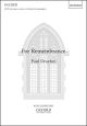 Drayton: For Remembrance SATB Vocal (OUP)