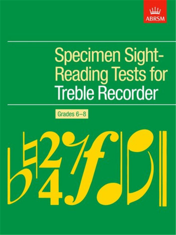 OLD STOCK ABRSM Specimen Sight-reading Tests: Treble Recorder: Grade 6-8
