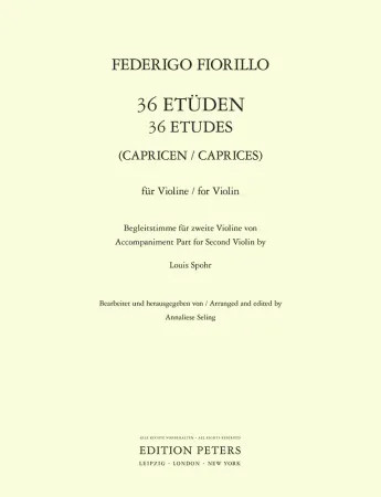 36 Etudes: Violin Accompaniment Only (Spohr) (Peters)