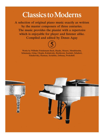 Classics To Moderns Book 5 For Piano