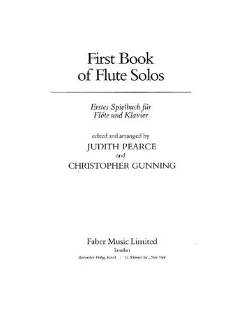 First Book Of Flute Solos: Flute Part Only  (Faber)