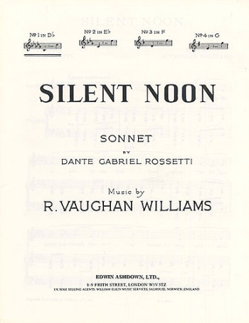 Silent Noon Db Major Voice & Piano