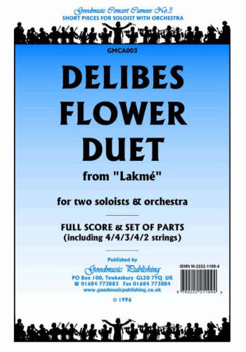 Flower Duet From Lakme Orchestra Score And Parts