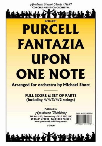 Fantazia Upon One Note Orchestra Score And Parts