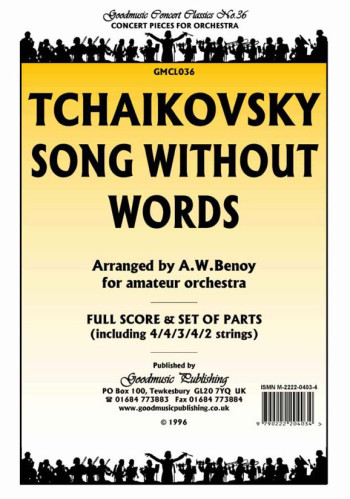 Song Without Words Orchestra Score & Parts